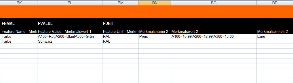 BMECat mit Preis pro Variante über Element VARIANTS